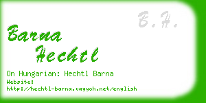 barna hechtl business card